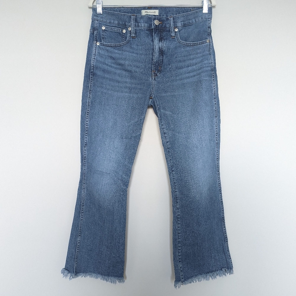 Madewell Cali Demi Boot Fringe Hem Jeans Size 30